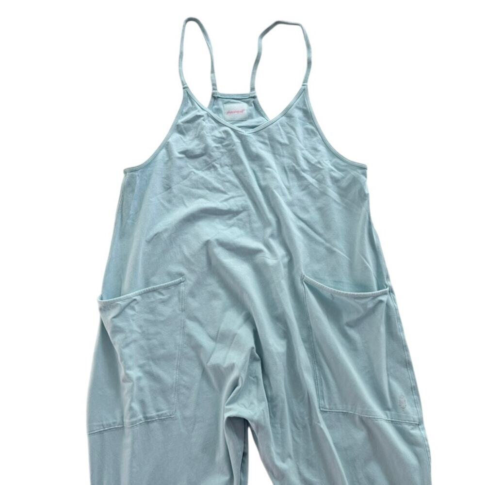 Free People Hot Shot Onesie Seafoam Blue Romper Size Extra Small Casual Comfort - Picture 2 of 7